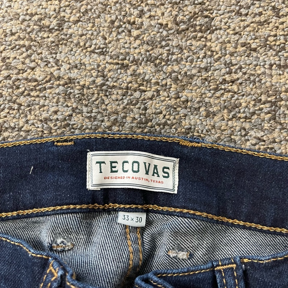 Tecvas mens dark blue Denim jeans new